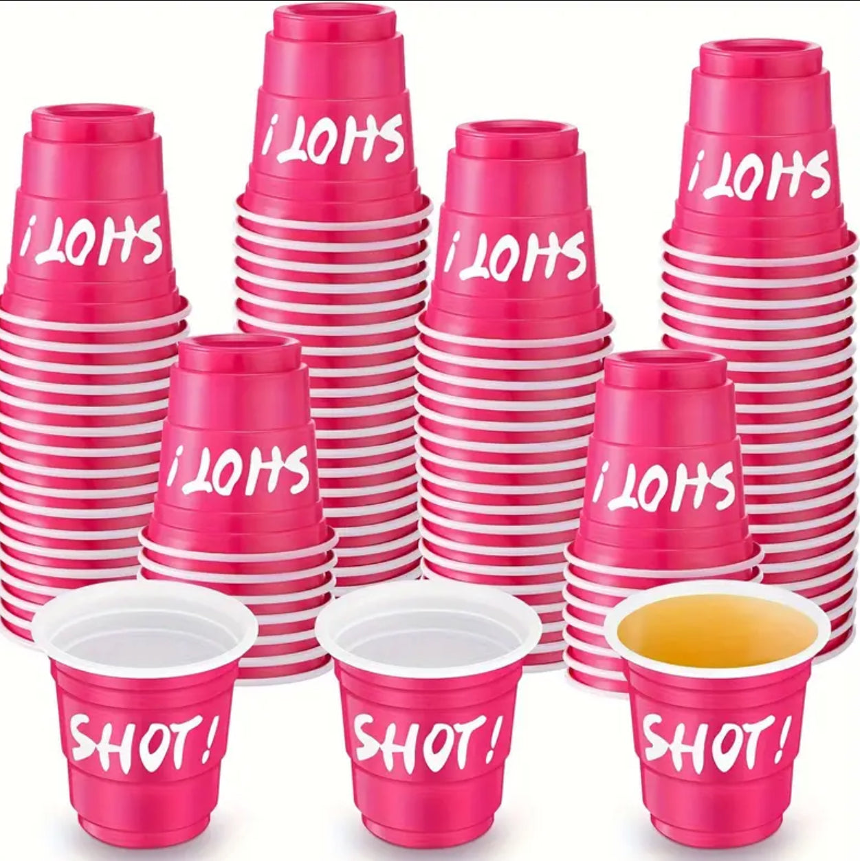 10/30pcs,“Shot” 2 Oz Plastic, Disposable, Party Favor Cups