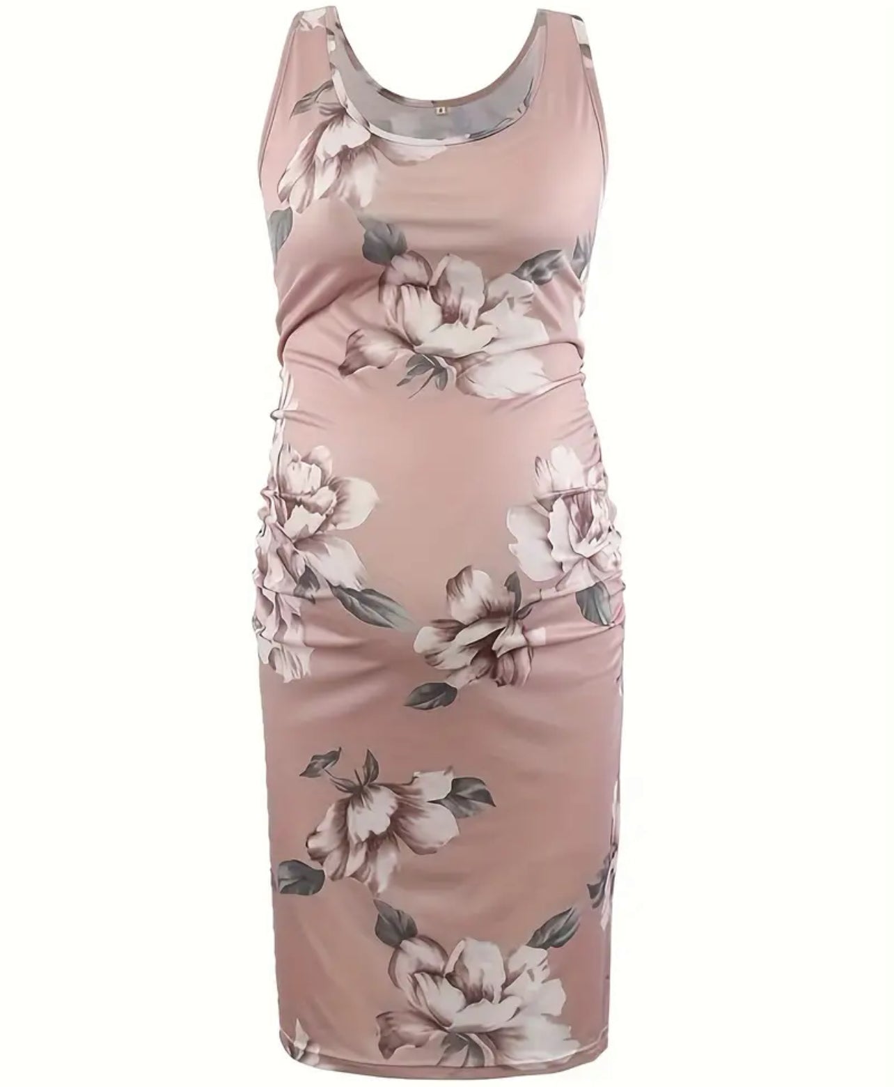 Flowers in Bloom Maternity Elegant Sleeveless Dress