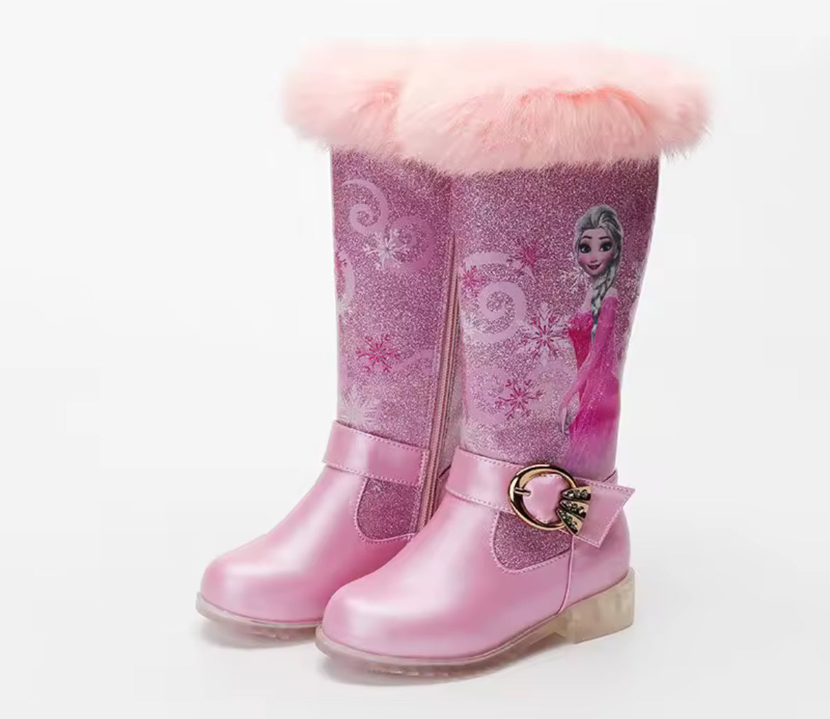 ‘PRINCESS ELSA’ Tall Low Heel Boots