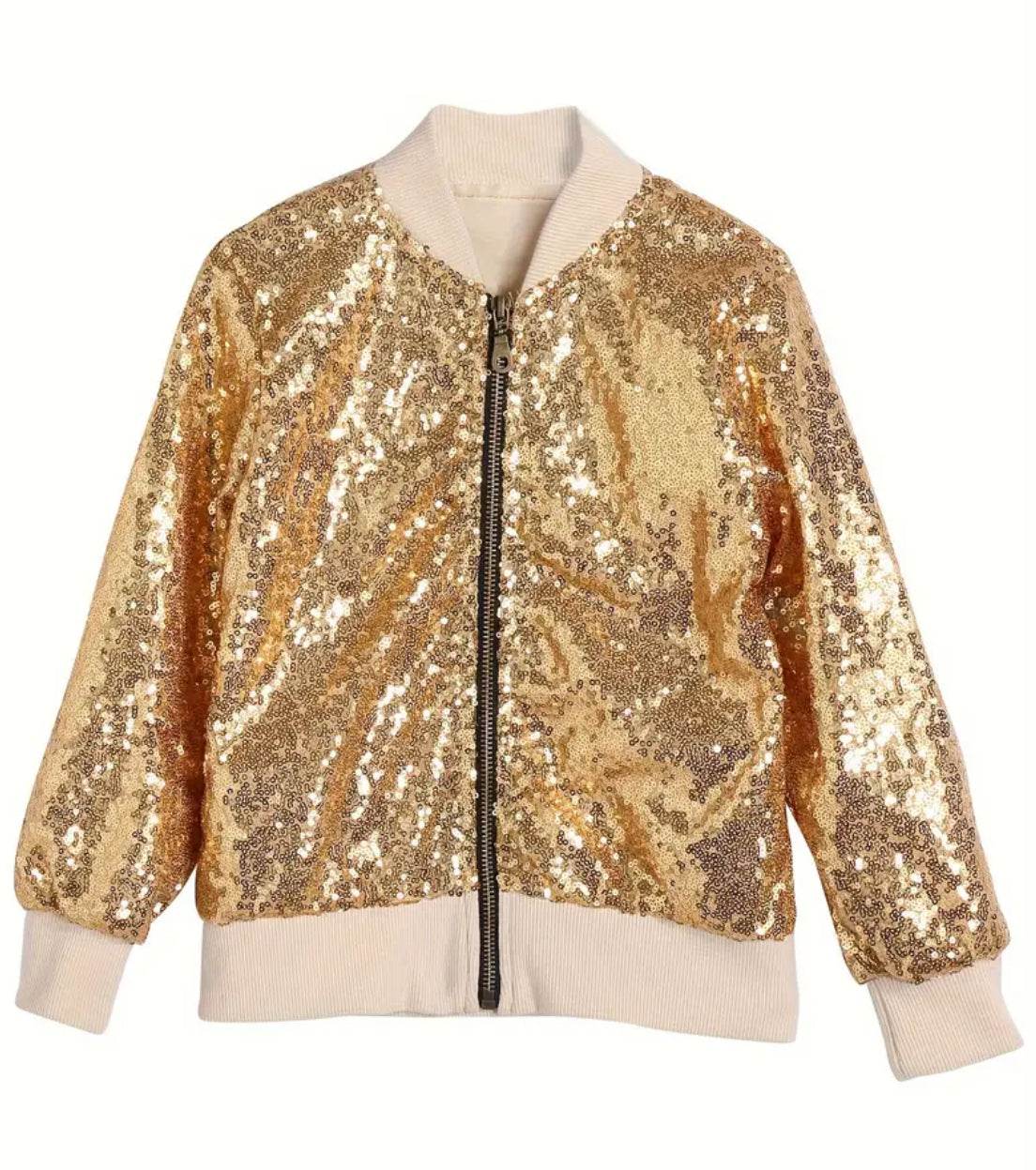 Kids' Sparkling Energetic Sequin Glitter Jacket for Girls