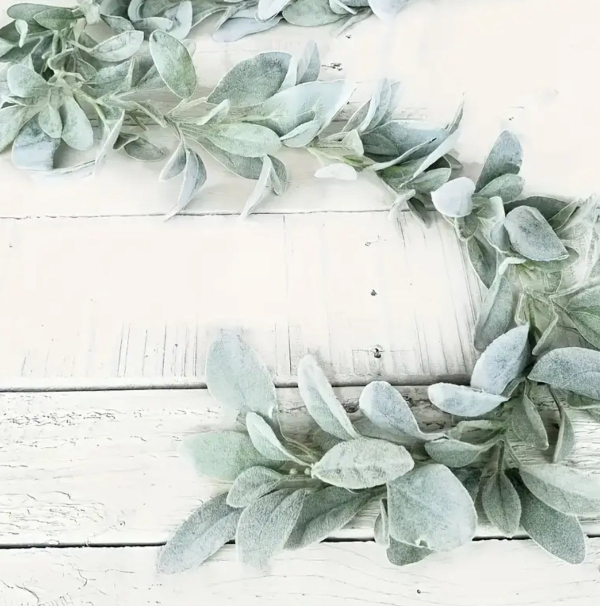 1pc, Artificial Lambs Ear Greenery,  Boho, Farmhouse Mantle Home Decor