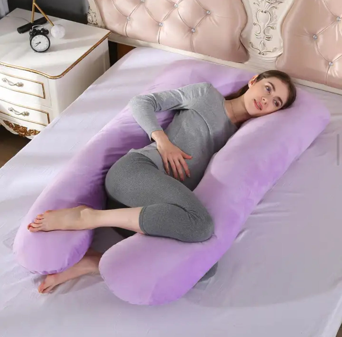 100% Cotton Full Body Pillow,  U Shape Pregnancy Pillow Sleeping Support, Baby 🌟🌙 Bumps Collection