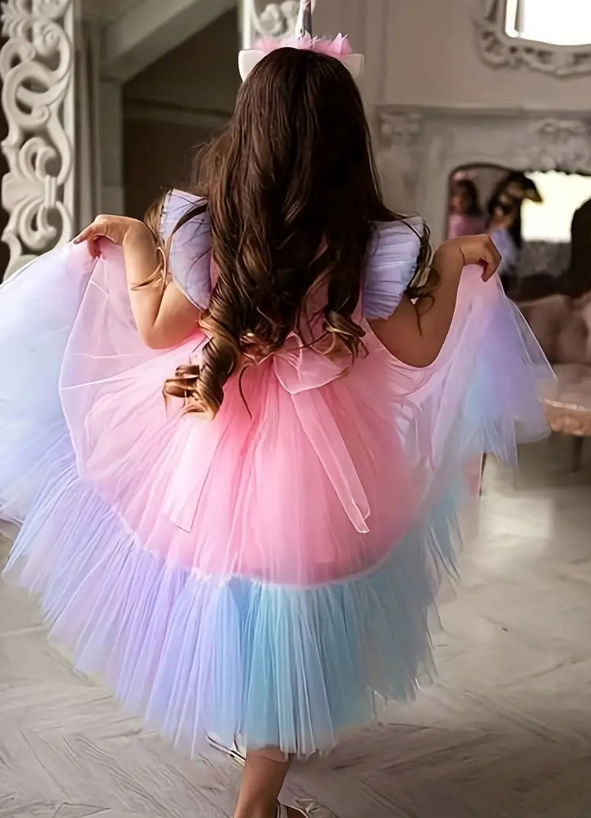 “Rainbow Tulle” 🌈🦄 Princess Party Gown