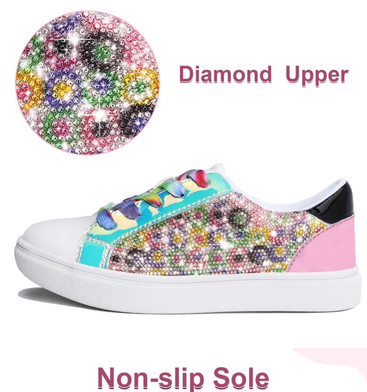 “Dreamy Rhinestone” Sneakers For Girls