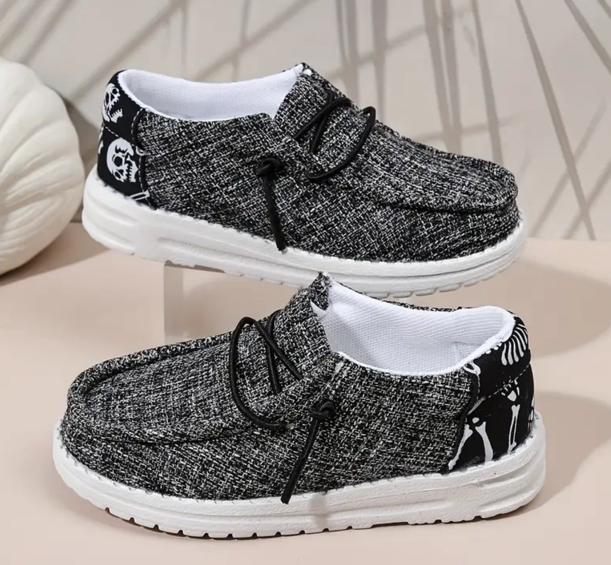 “Skeletons” Casual Comfortable Slip On Loafer Shoes For Boys