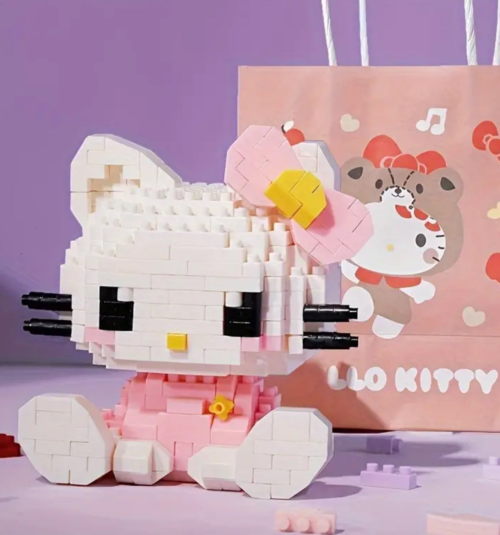 Authorized Sanrio Cute Building Blocks Kawaii Melody, Hello Kitty, Kuromi