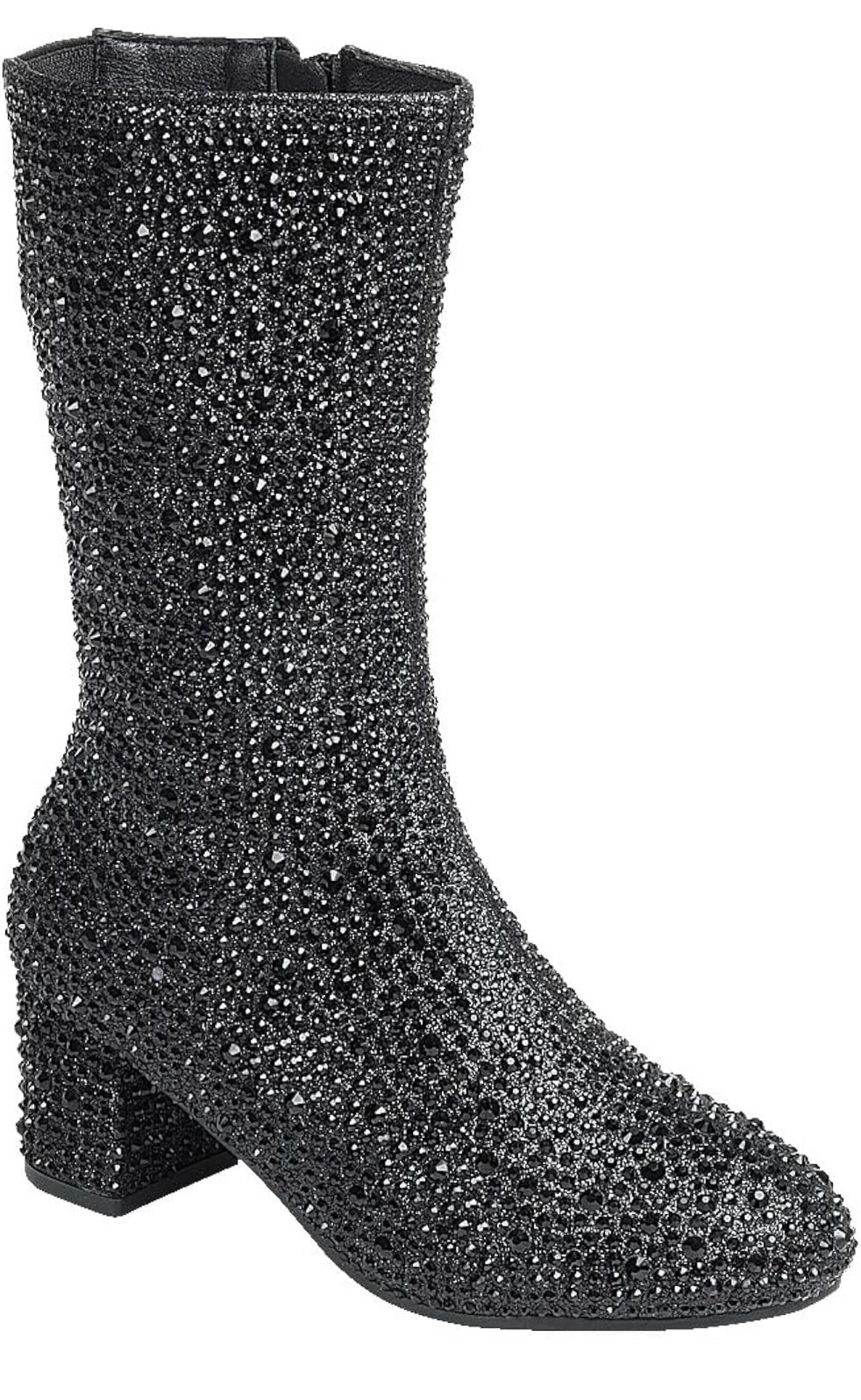 Girls “Swifty Rhinestone” Side Zipper, Chunky Heeled Boots ♥️🎤🎼