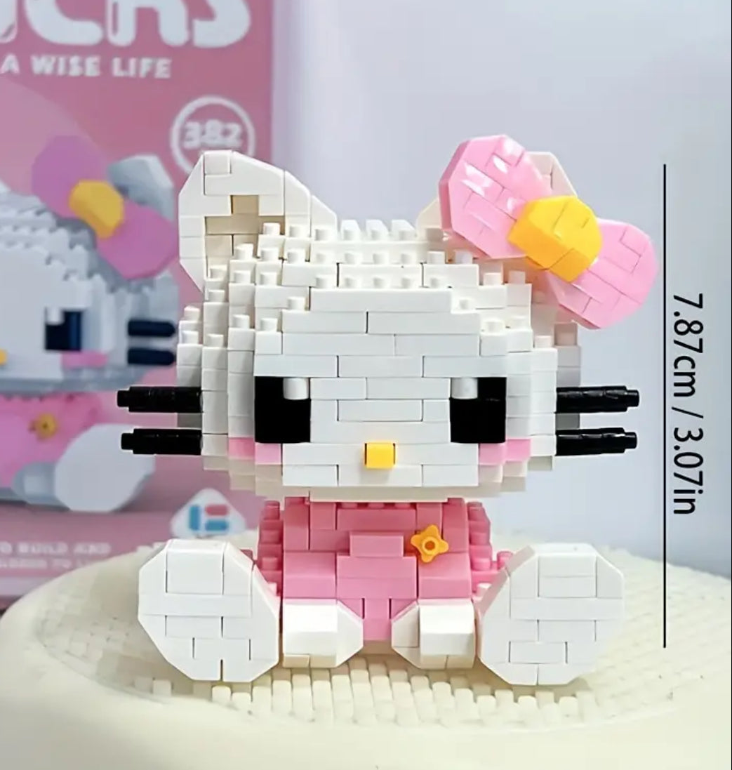 Authorized Sanrio Cute Building Blocks Kawaii Melody, Hello Kitty, Kuromi