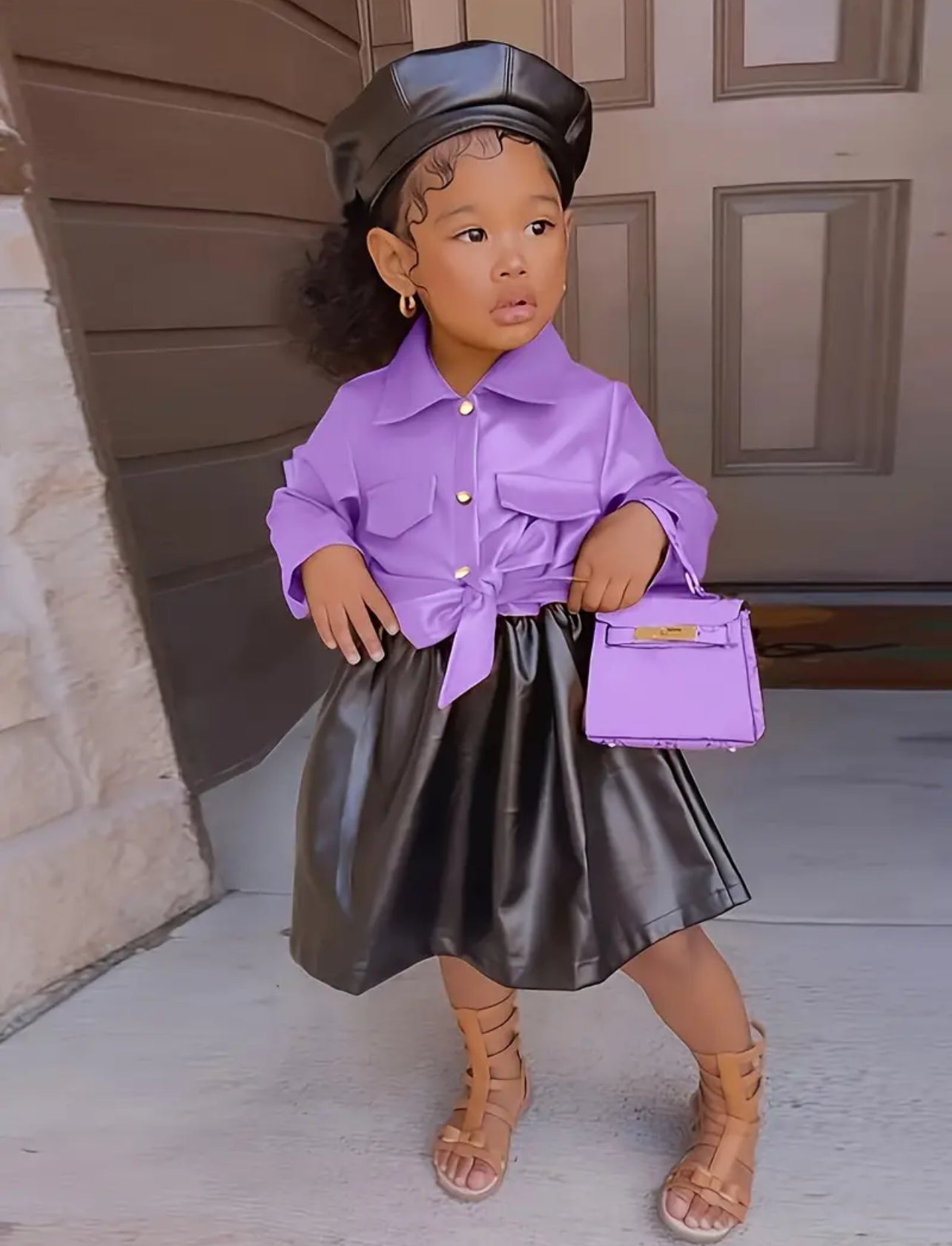 Trendy & Chic Faux Leather Dress With Belt, Glam Baby Collection Modish Kids Boutique Trendy & Chic Faux Leather Dress With Belt, Glam Baby Collection Modish Kids Boutique