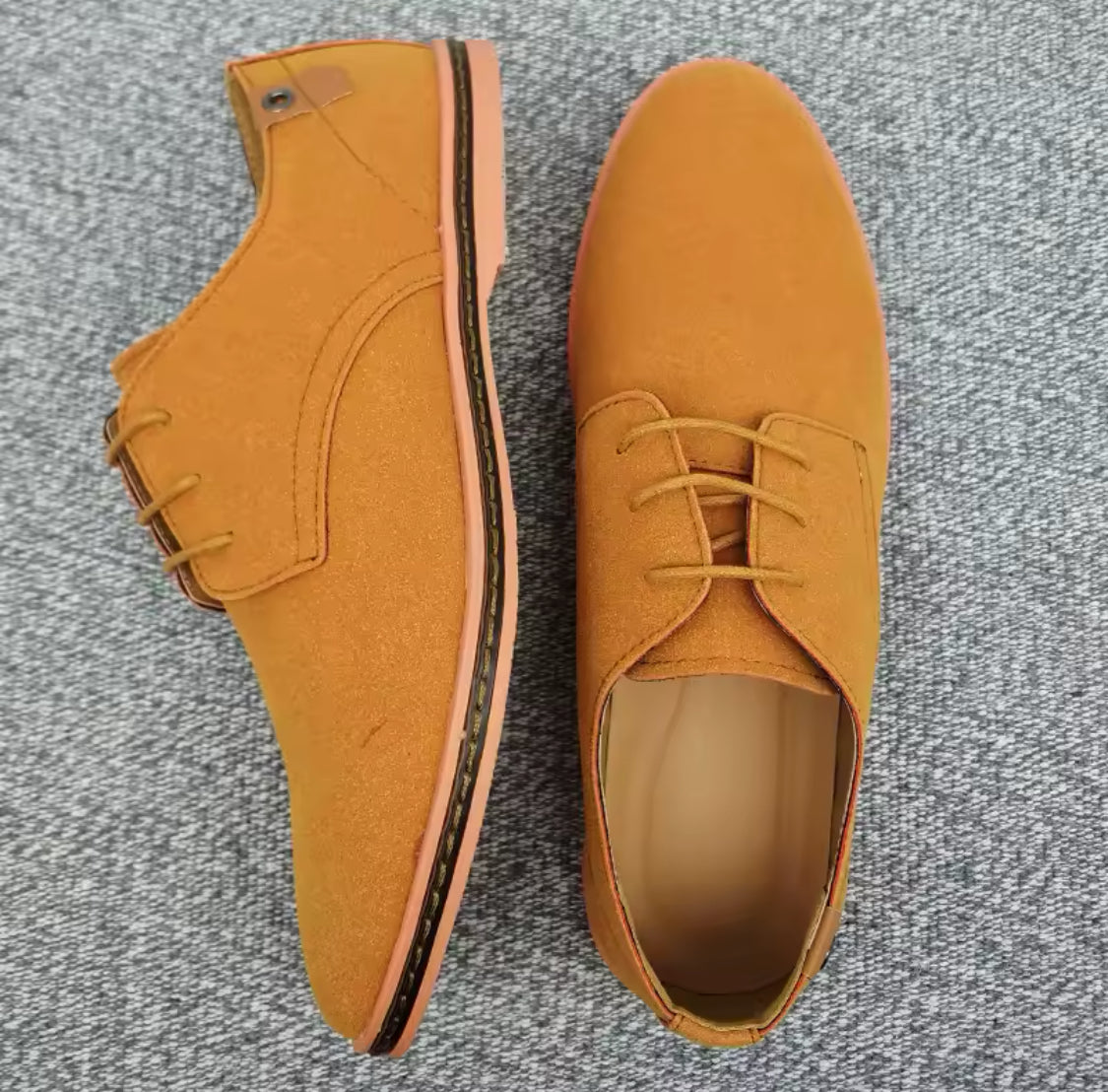 Zapatos de vestir clásicos Oxford de piel de ante para hombre