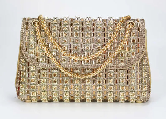 Women’s Luxury Rhinestone Chain Shoulder Clutch