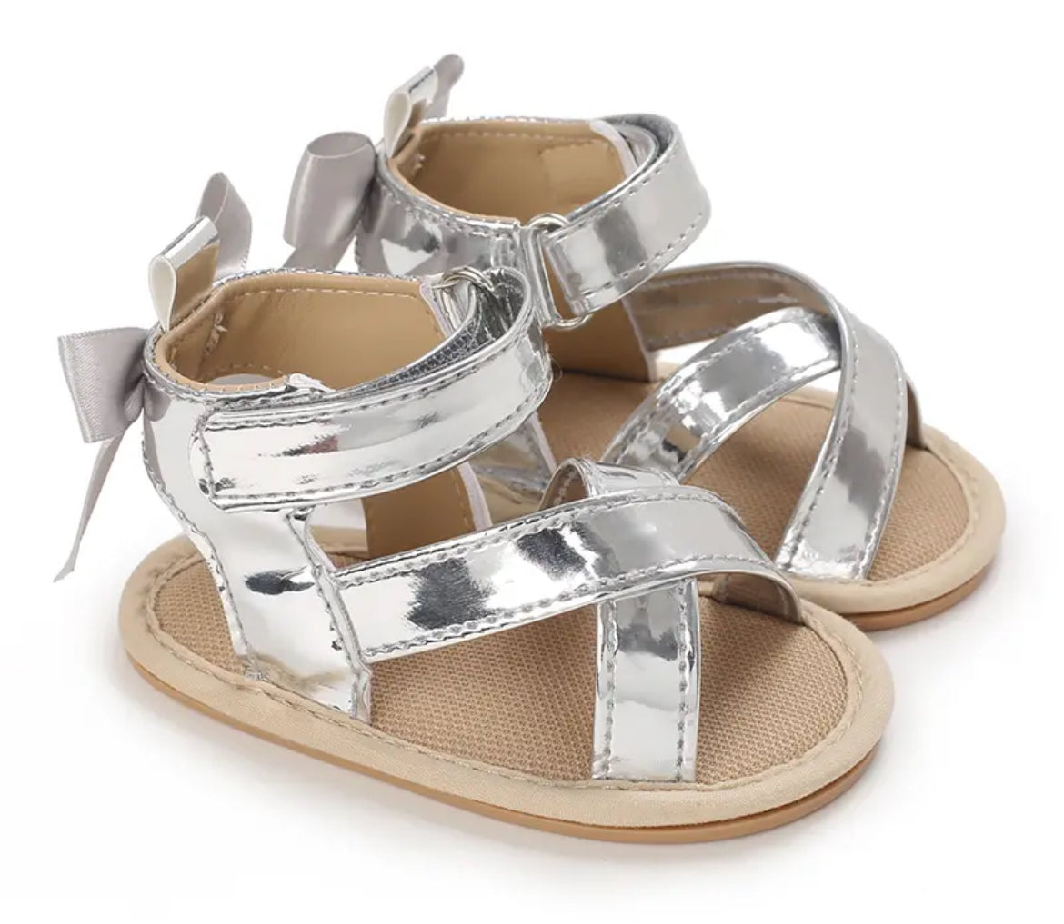 Babies & Bows Fashion Sandals, Soft Rubber Sole Anti-Slip, 0-18M, Glam ✨ Babies Collection