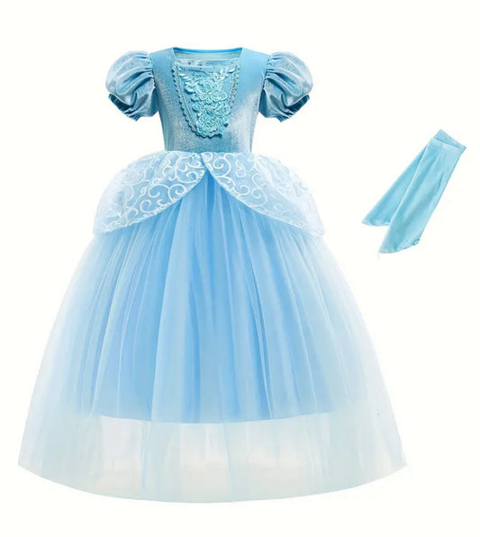 Girls Fairy Tale Princess Dress, Sleeping Beauty, Cinderella 👑