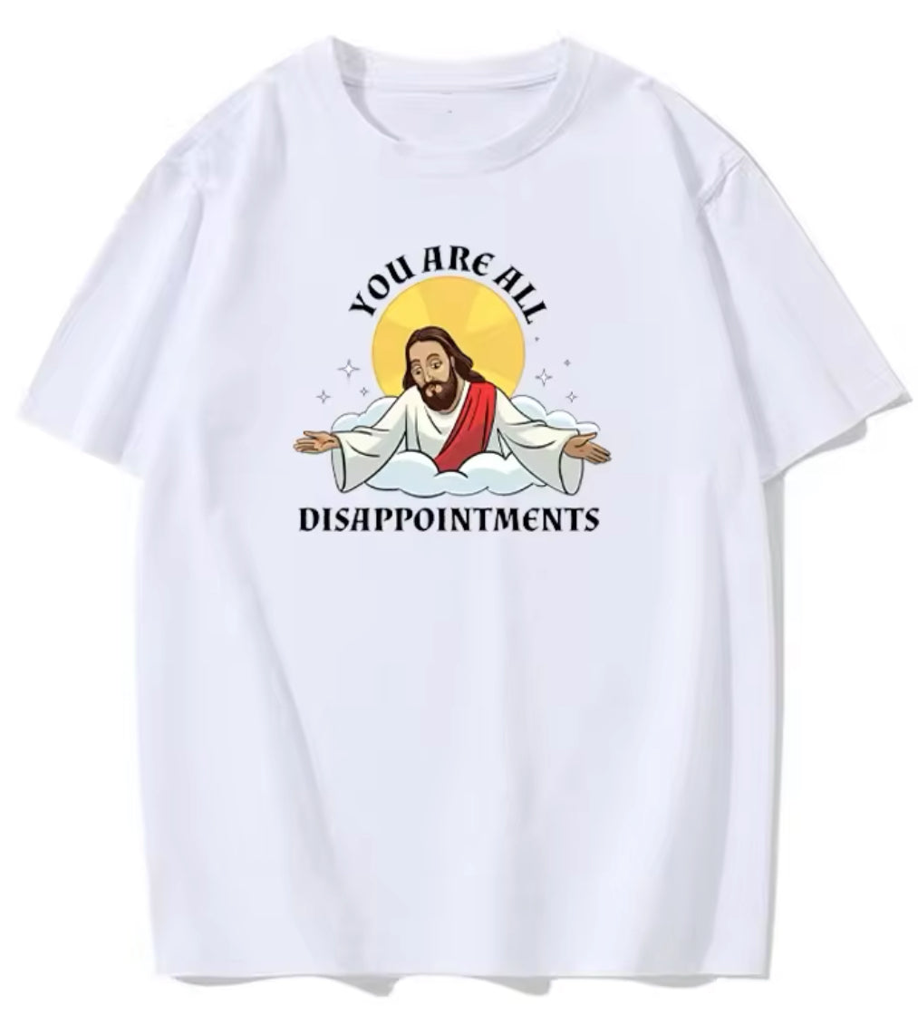 Meme de Jesucristo “decepcionado”, camiseta de talla masculina, varias opciones de color