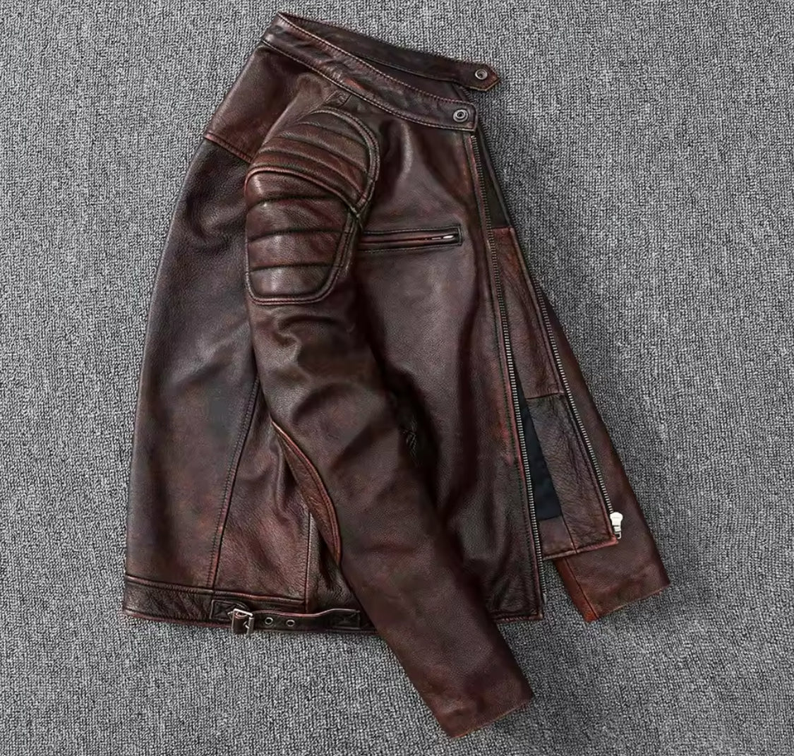 Vintage Mens Genuine Leather Jacket