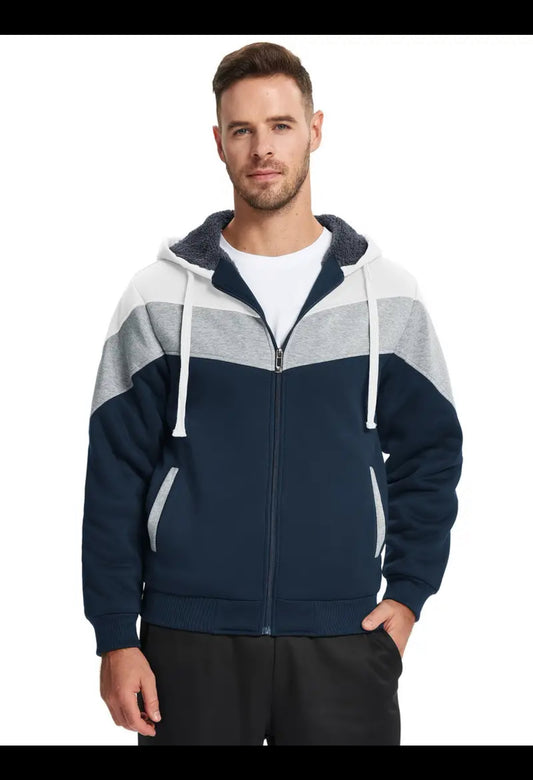 Men's Contrast Colors Trendy & Versatile Zipper Hoodies, Sugar 🎩 Daddy Collection, S-3XL