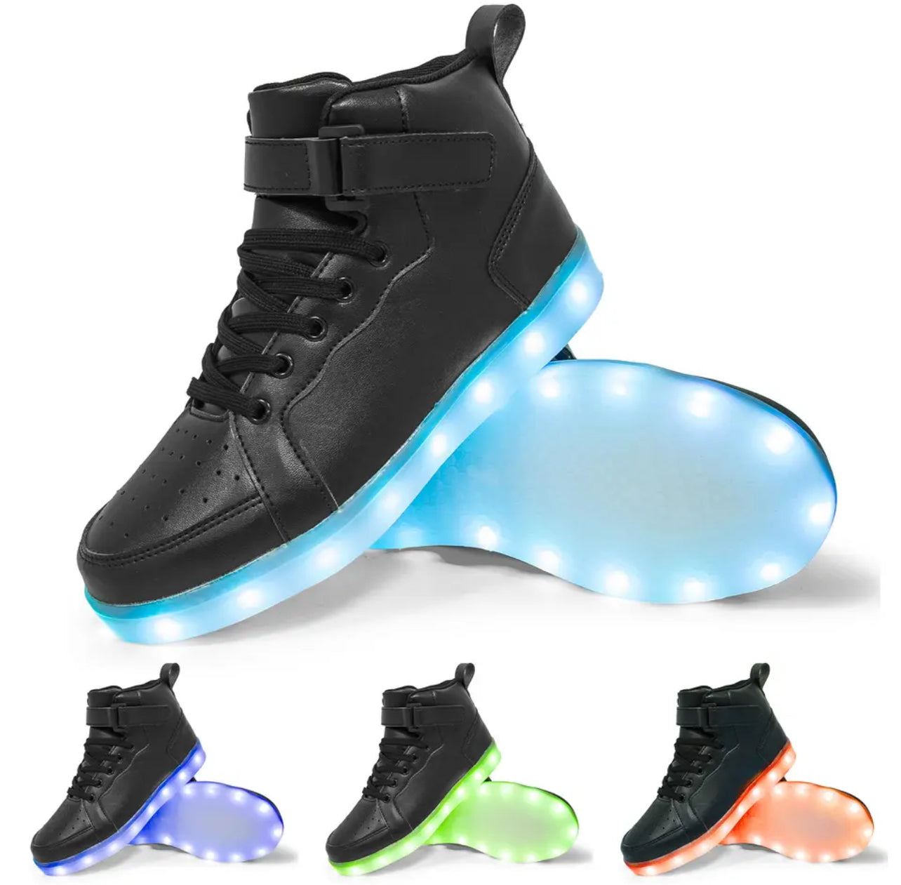 Zapatillas luminosas para niños y niñas, con suela luminosa y luces LED