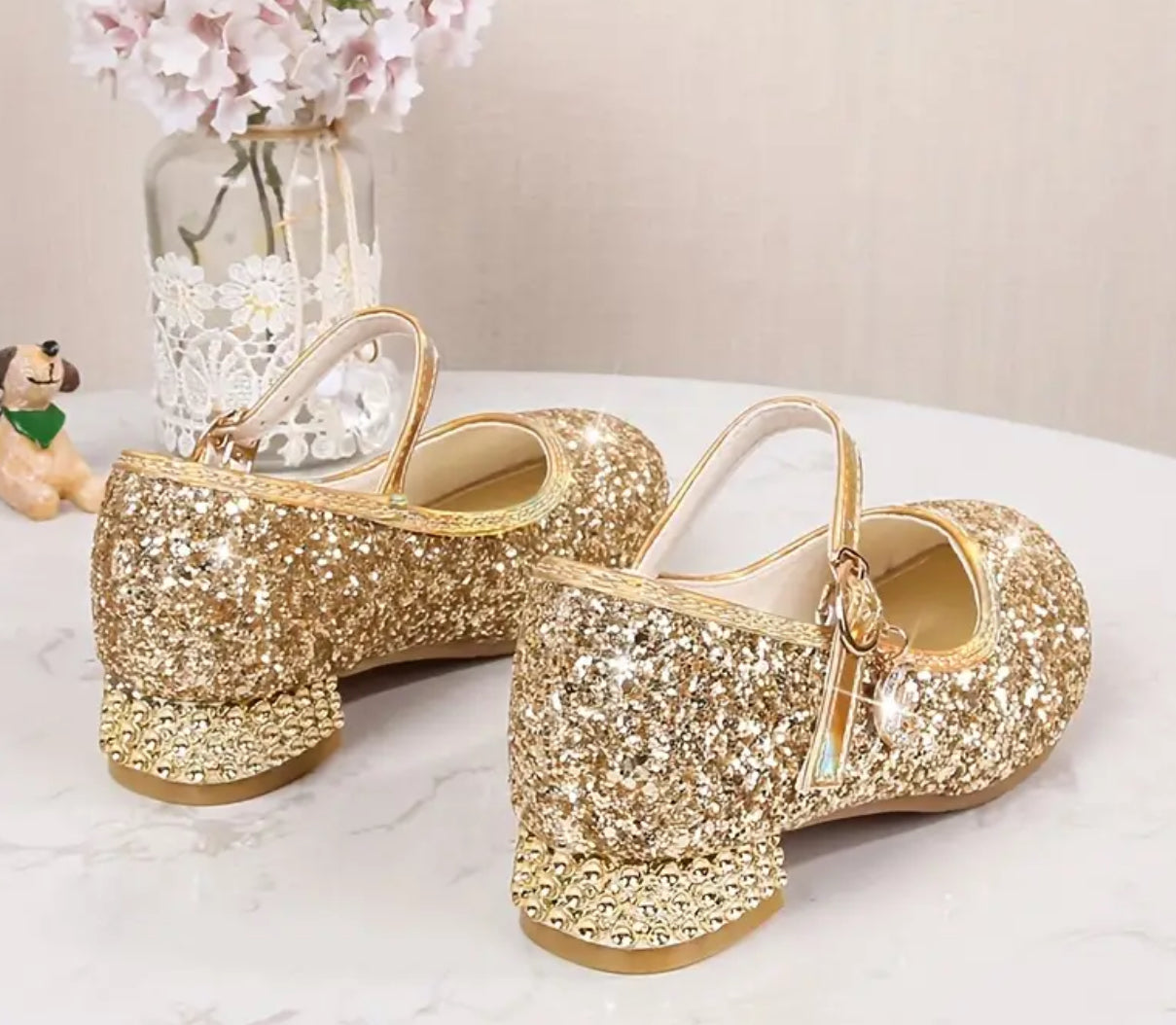 “Stunning Sequin Princess” High Heel Shoes for Girls, Lightweight