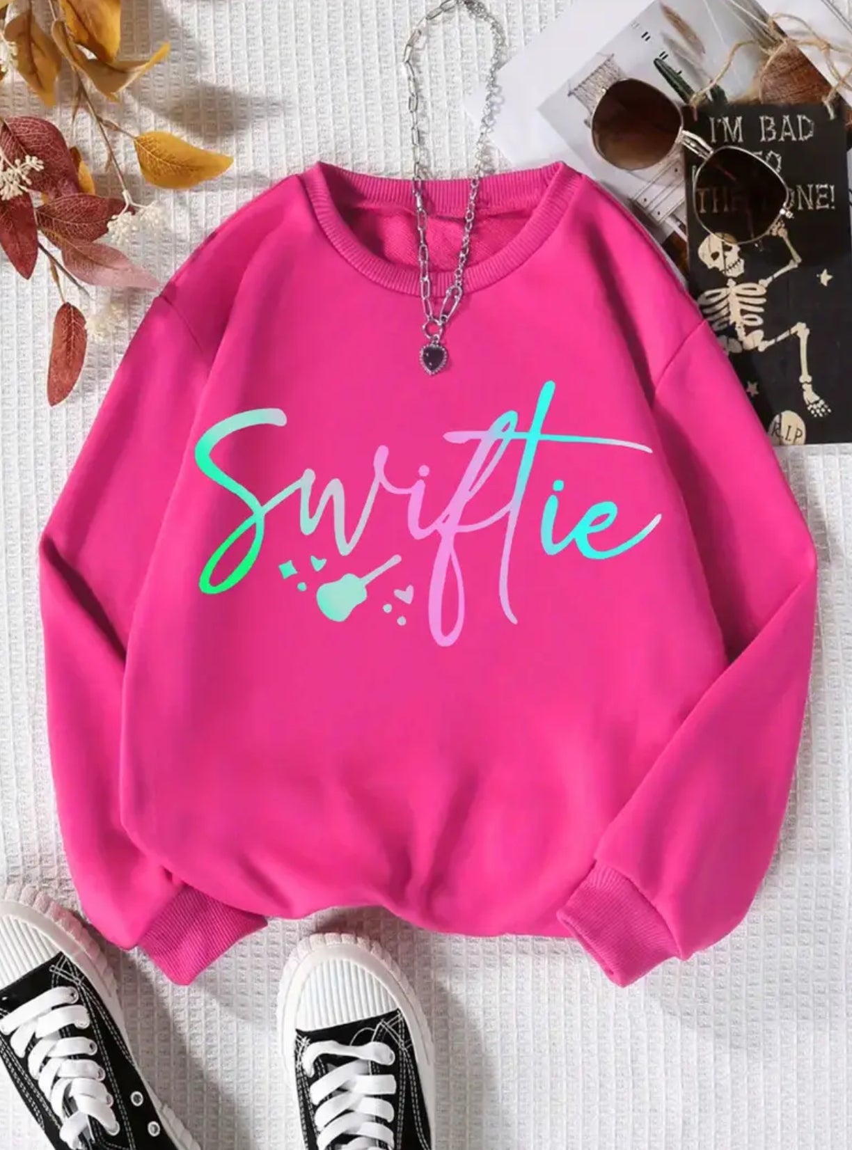 “Fashion SWIFTIE” Casual Comfy Round Neck, Sweatshirt, Youth