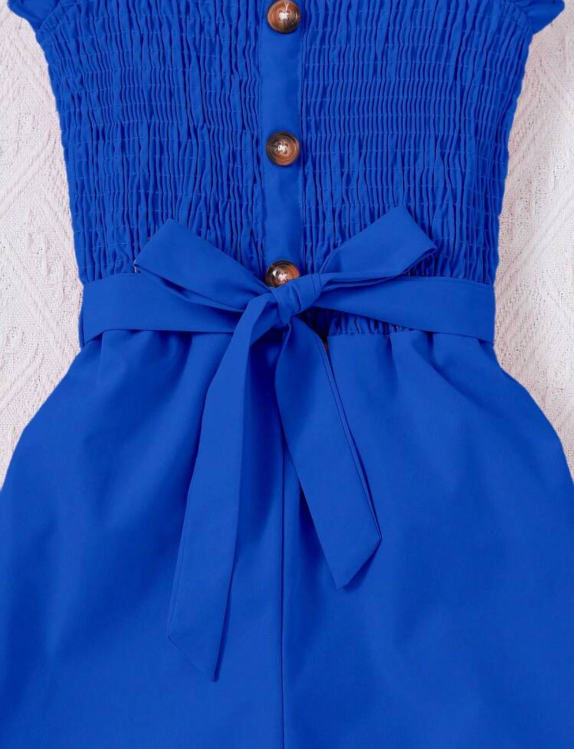 ‘SUMMER’ Girls Ruched Jumpsuit