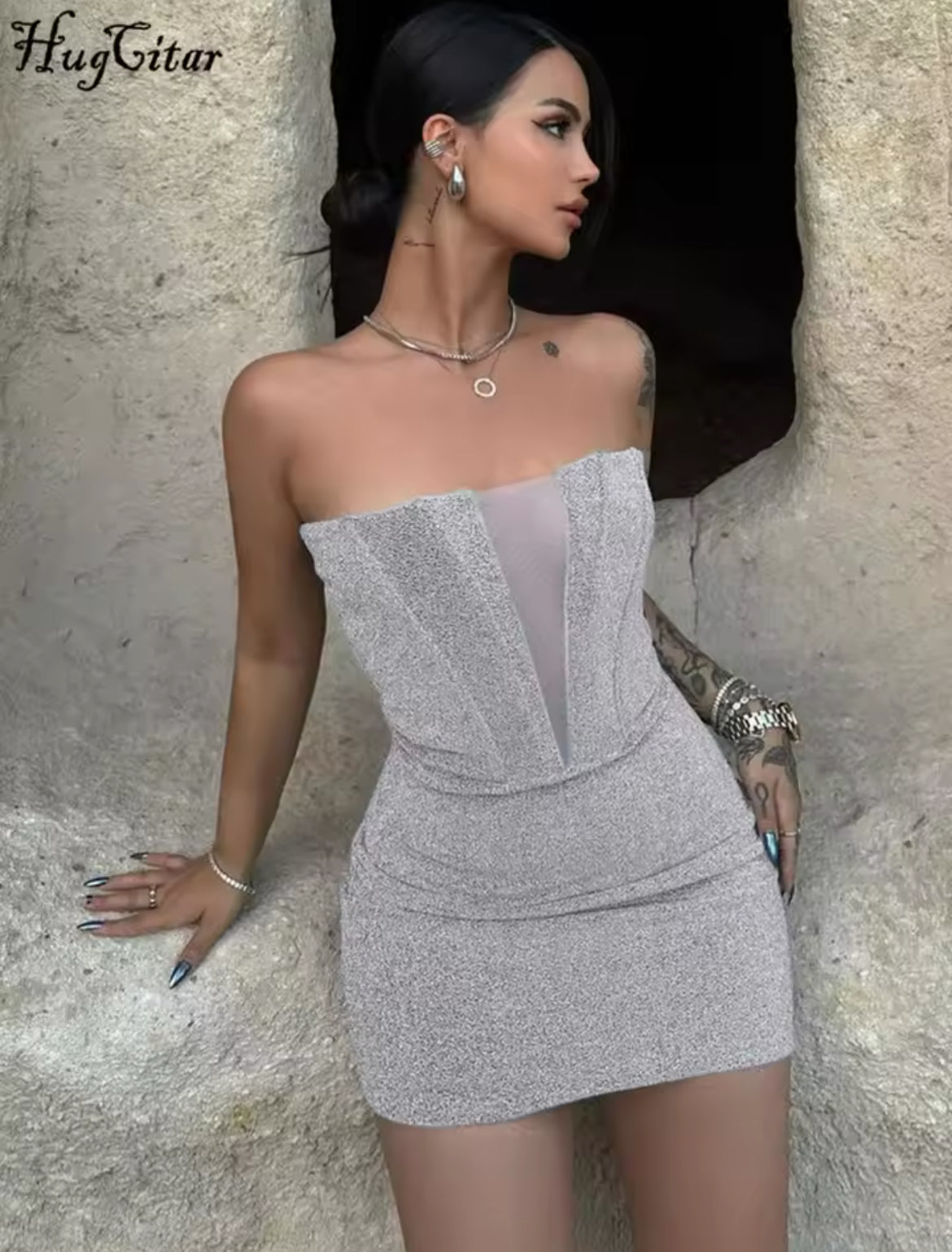 Strapless, Off Shoulder, Sexy Mini Dress