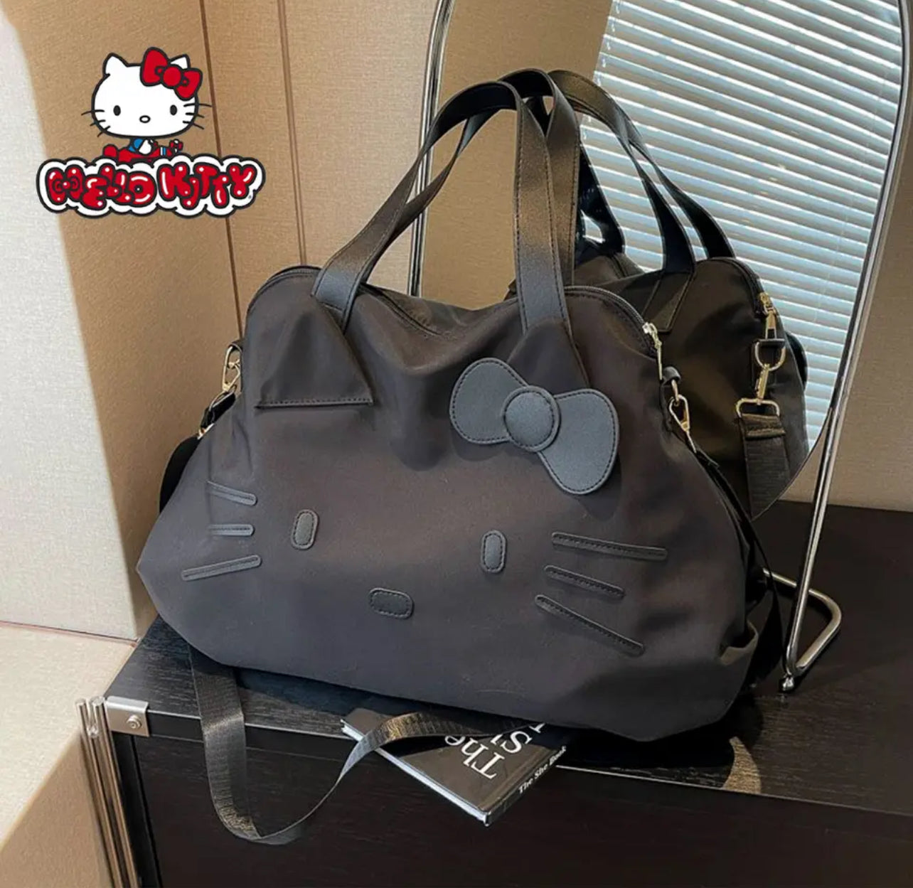 Bolso de mano grande plegable de viaje informal Sanrio Hello Kitty Y2K