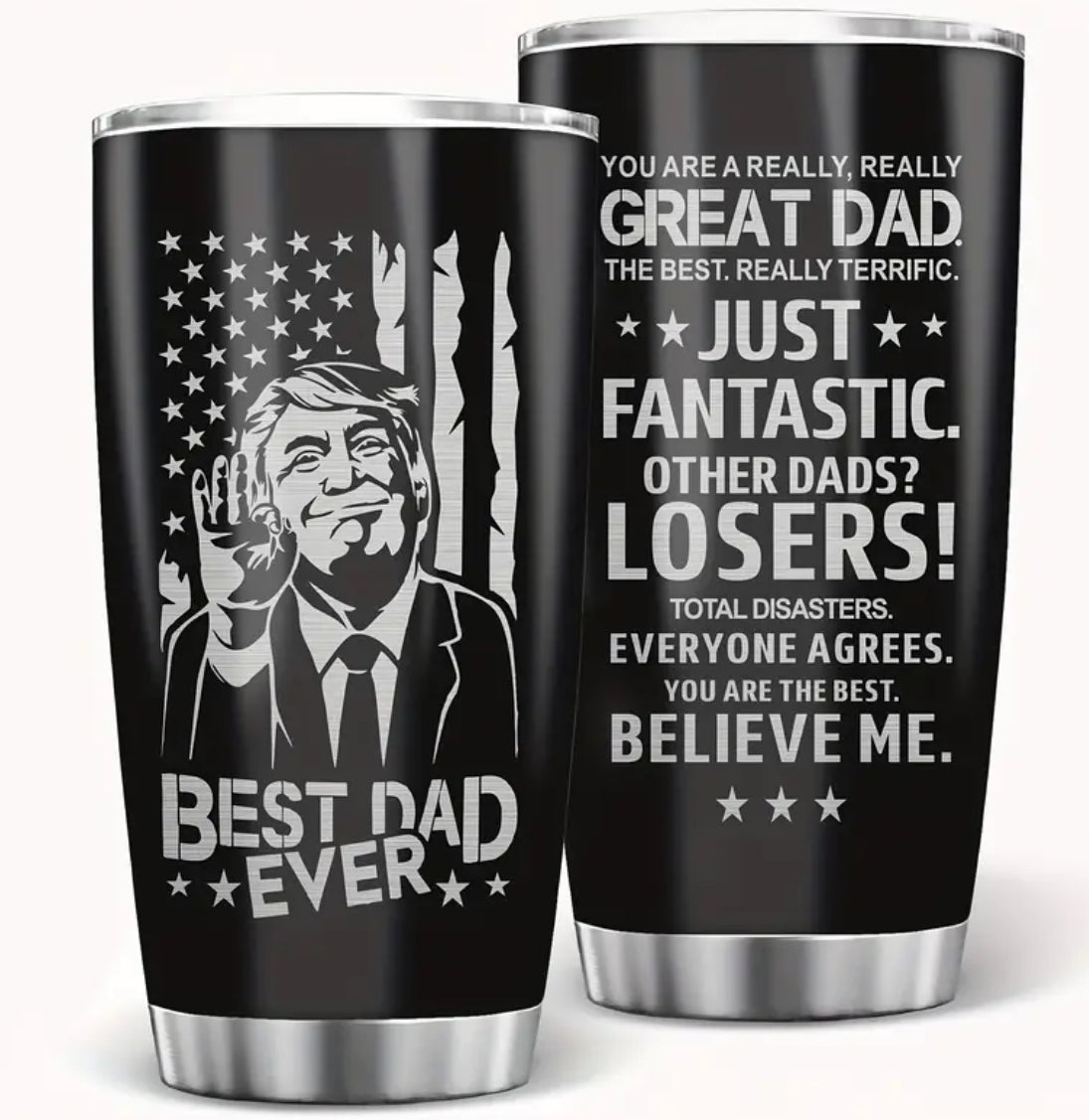 1pc, Gifts For Dad, -20 oz Black Engraved Tumbler is the Perfect Gift