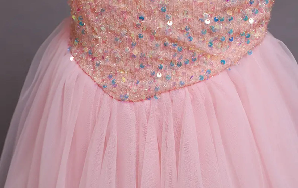 Sequin Tulle Princess Party Dress, Youth