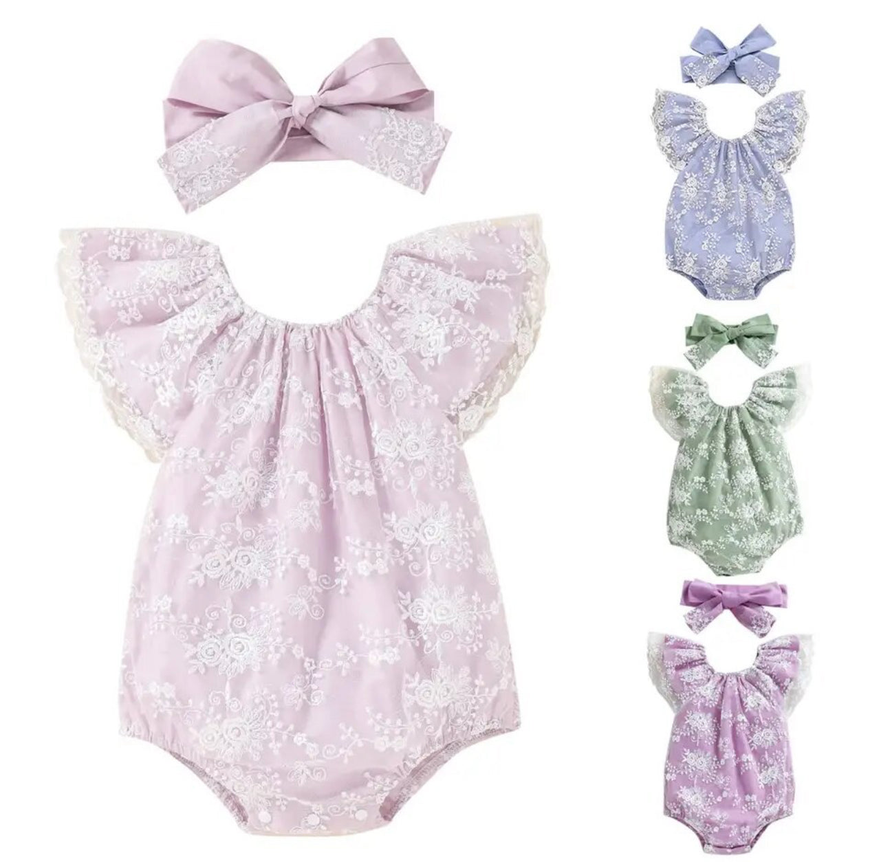 Lace Dreams, Adorable 2Pcs Summer & Spring Onsie