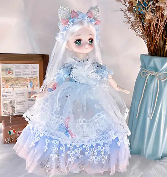 “Ice Princess” Exquisite Anime Girl Doll Perfect for Desktop Display & Gifts