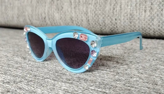 Gafas de moda con diamantes Y2K para niñas, gafas de moda para niños