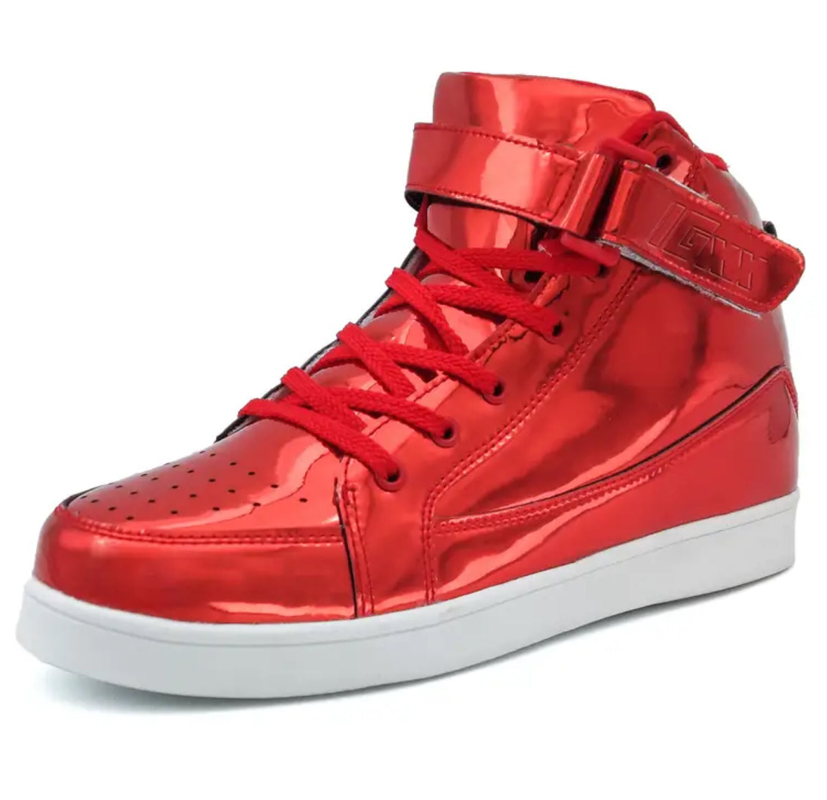 Boys, High Top, Metallic Sneakers