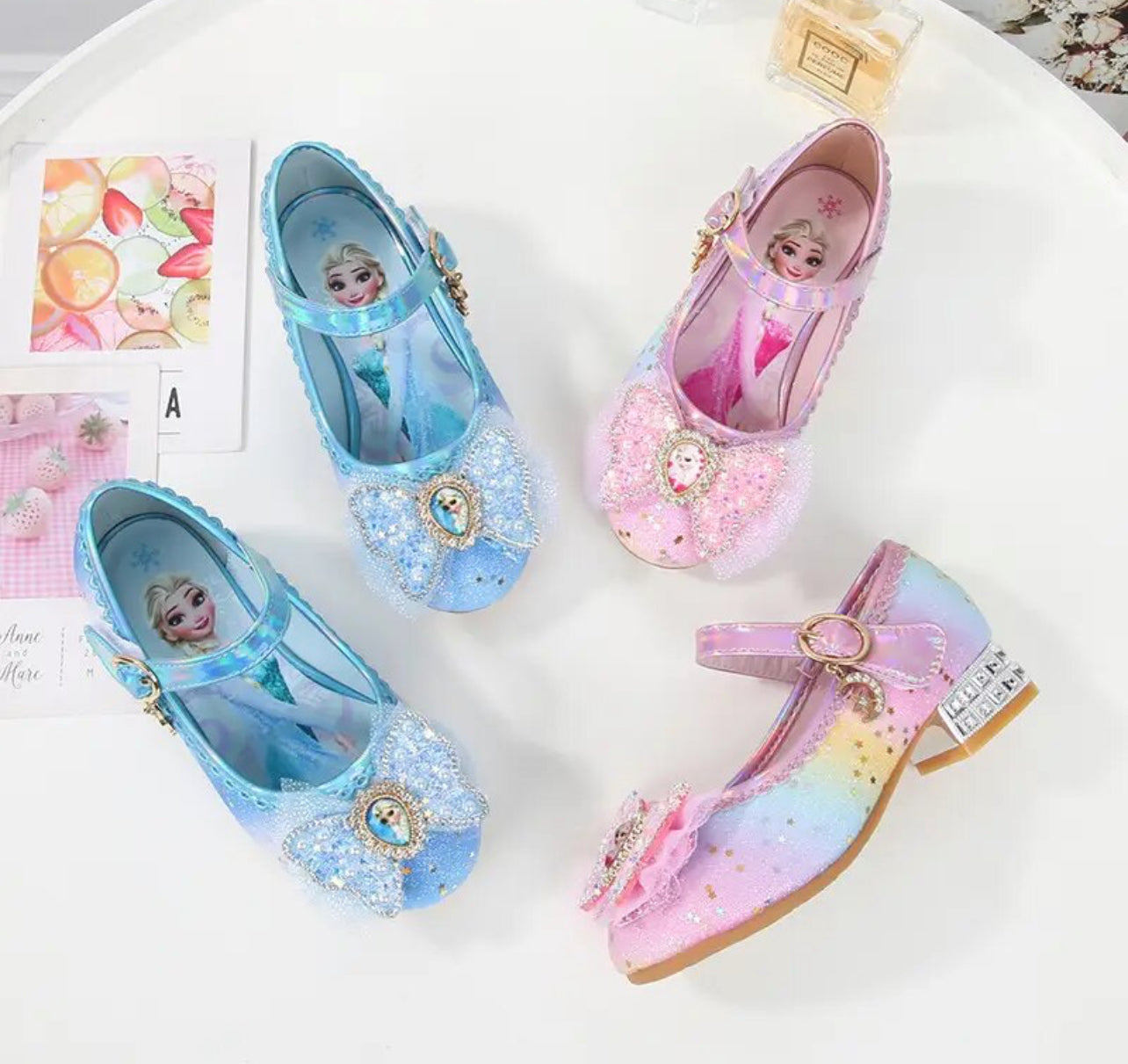 Princess Elsa Girls' Shiny Rainbow Crystals, Heels