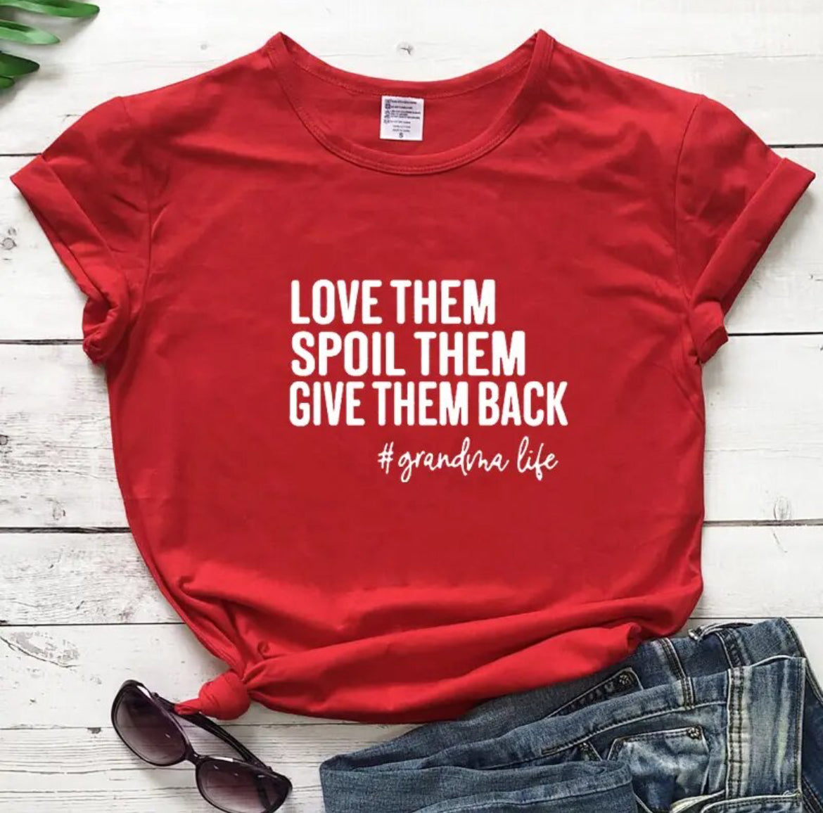 Love Them Spoil Them Give Them Back, Casual Women Short Sleeve