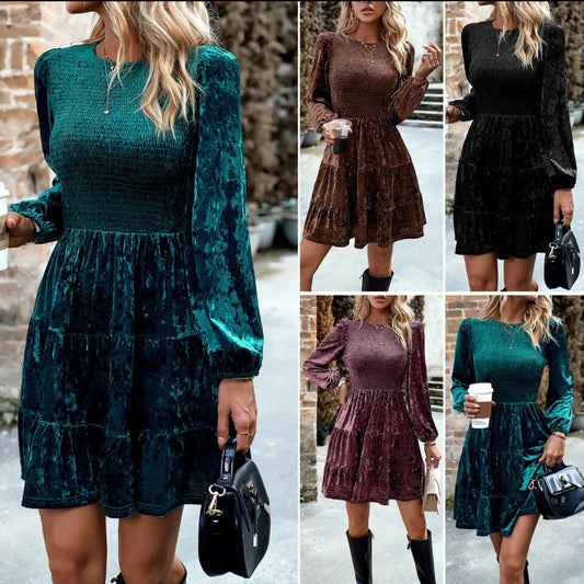 Velvet Ruffles, Shirred Waist Dress