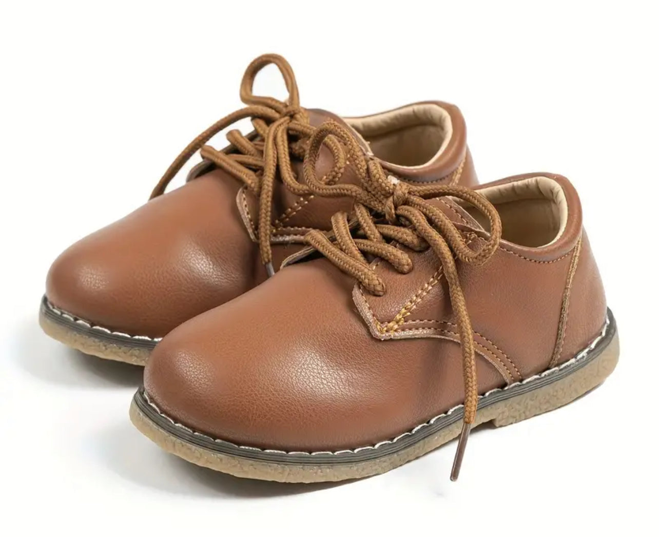 Casual Solid Color Lace Up Loafer Shoes For Boys