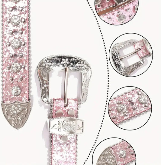 “Western Kids” Cross Rhinestone Belt