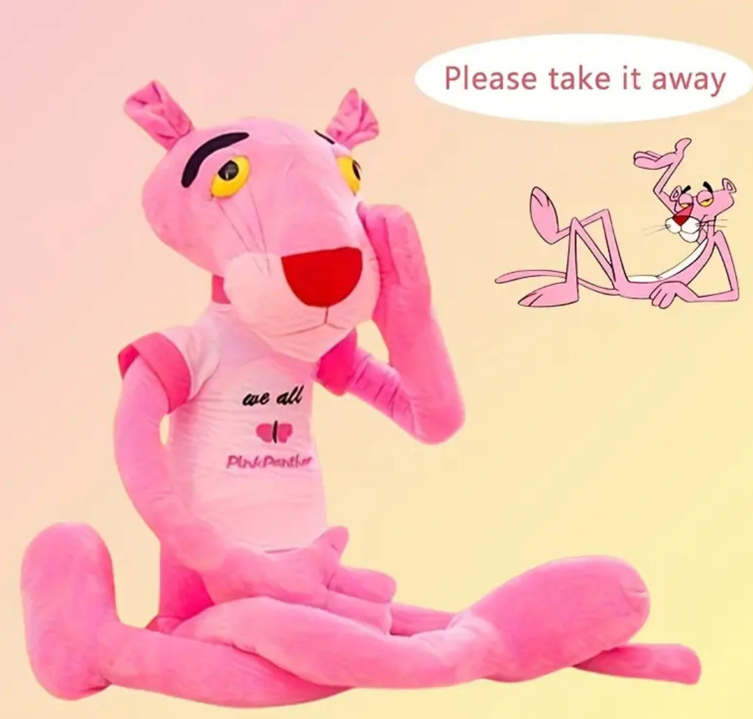 Dekoratë lodrash prej pelushi me jastëk të butë "Pink Panther" (rrobat nuk përfshihen)