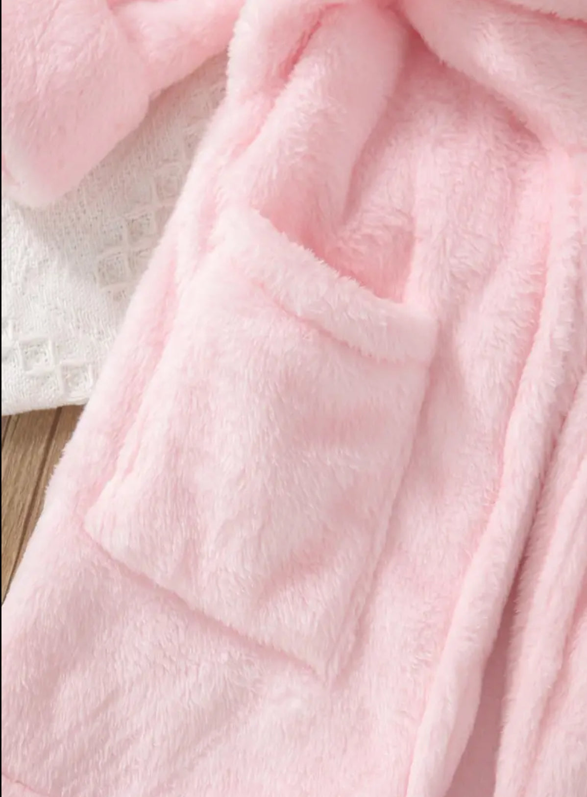 Children’s Fluffy Long Sleeve PJ Robe & Belt