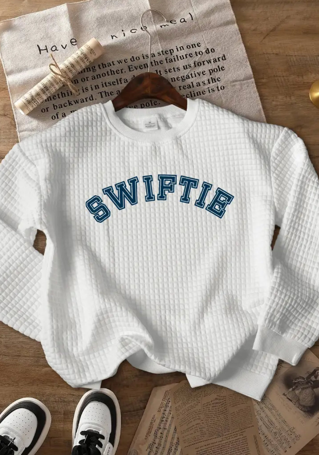 Sudadera de cuello redondo Swiftie: jersey informal de manga larga para mujer y adolescente