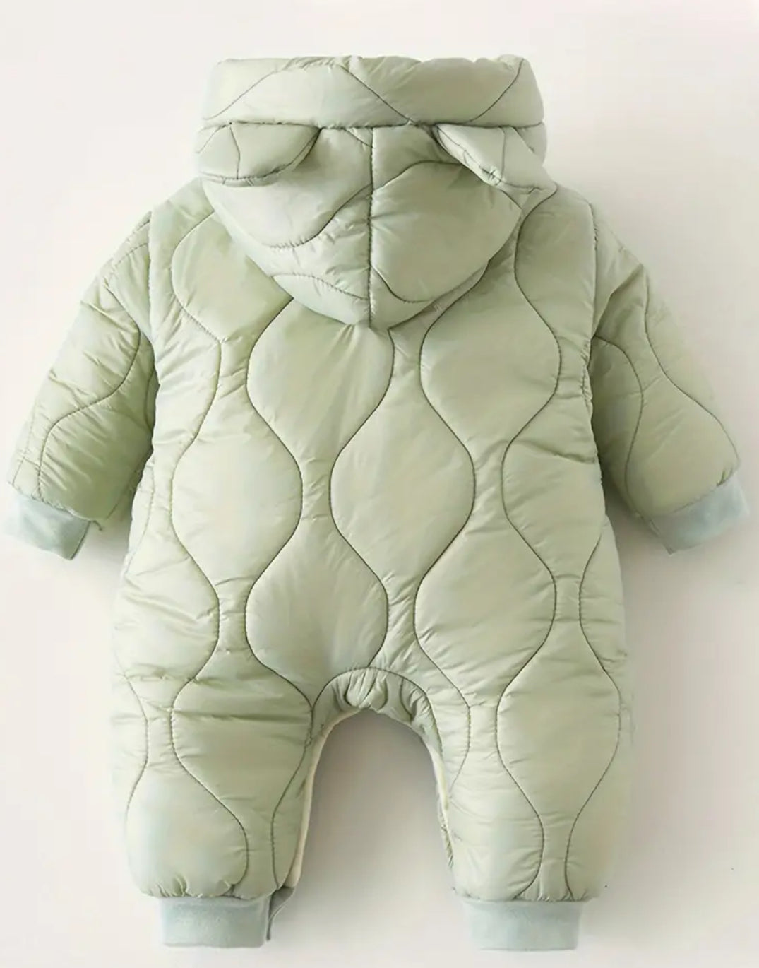 “Cozy Babies” Nylon-Polyester Blend Hooded Onesie, Hand Washable, Perfect for Outdoor