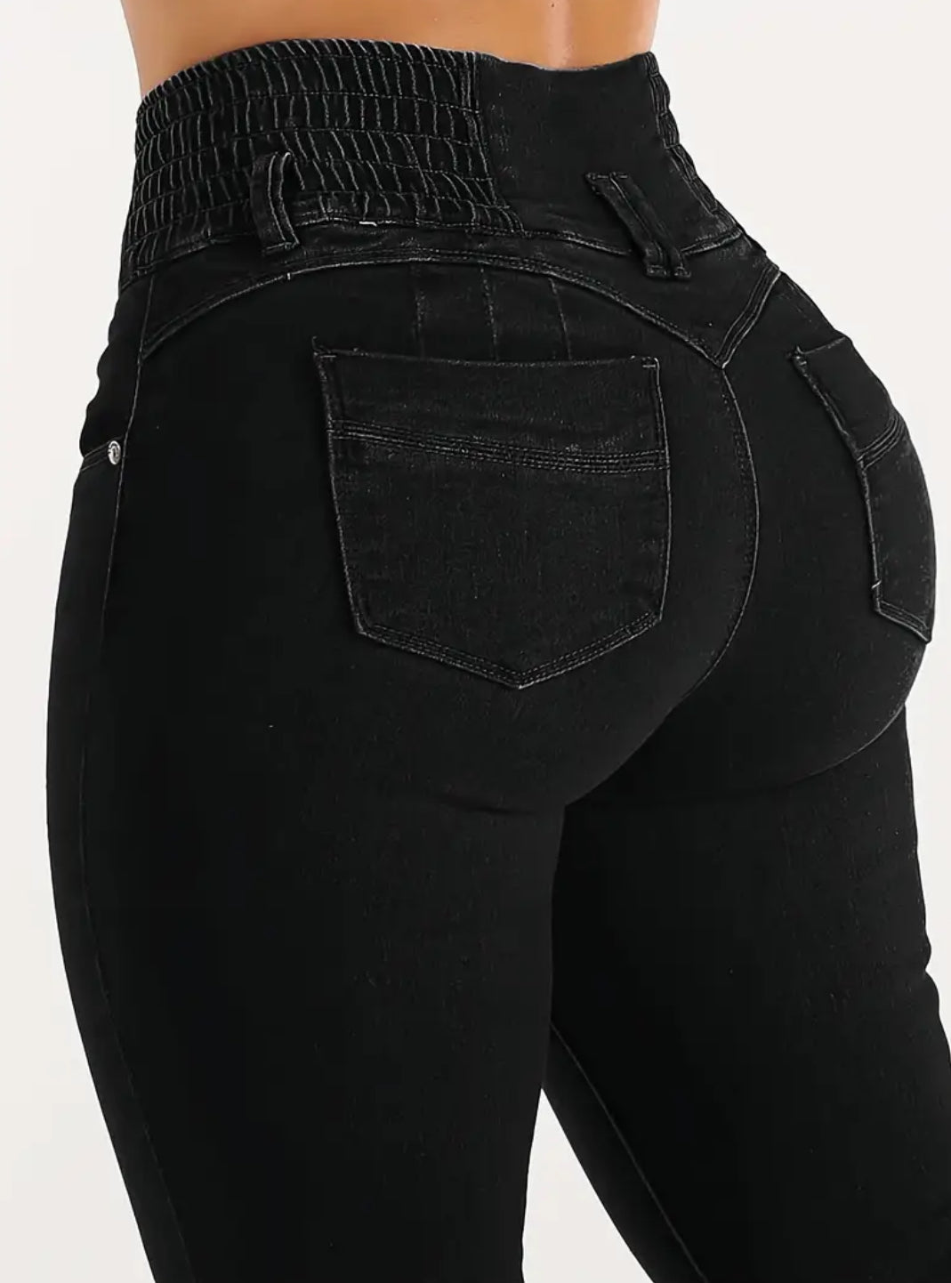 “Jamestown” High Waist Skinny Jeans, High Stretch Street Style