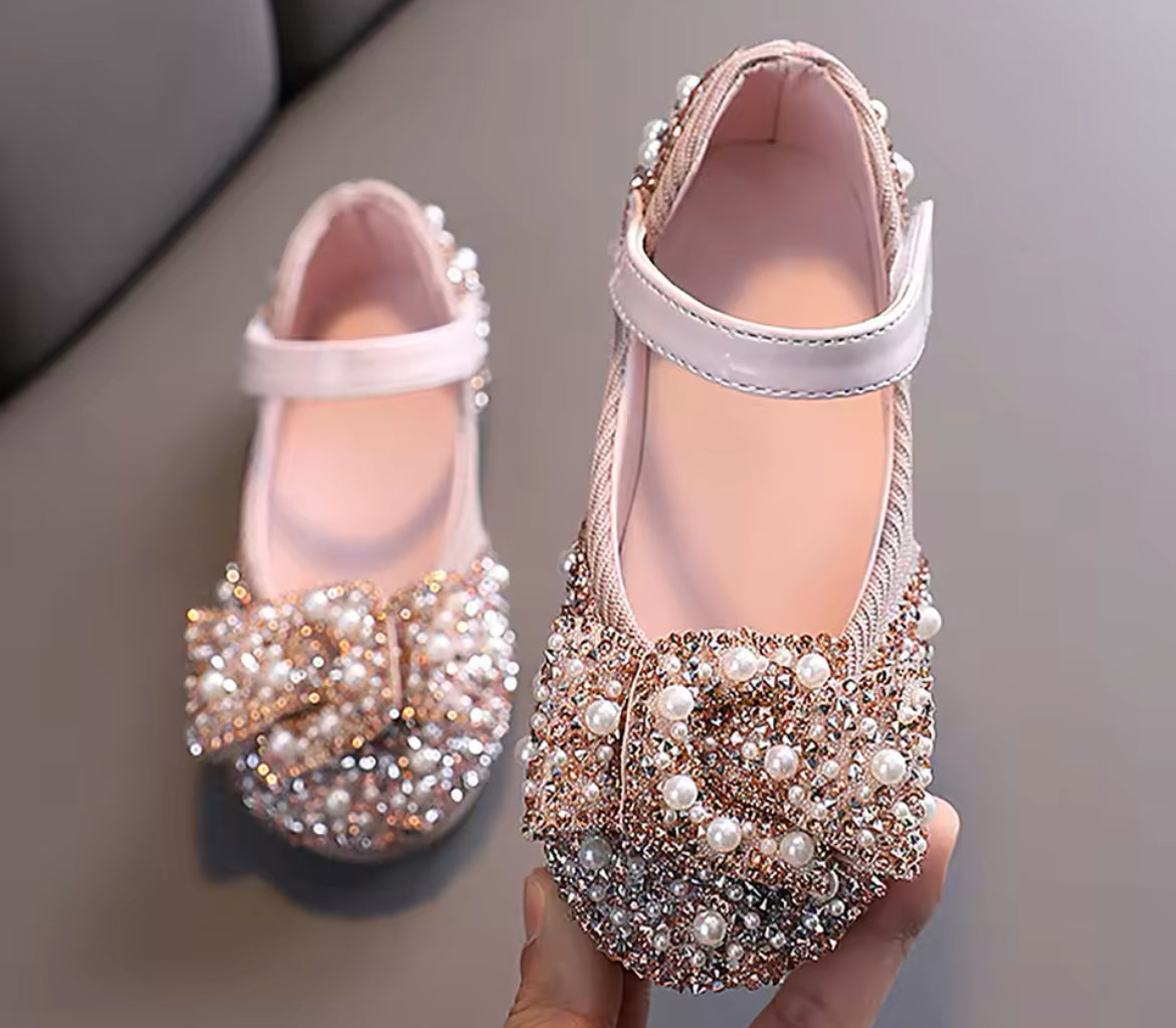 Girls ’Shine’ Pearl Rhinestones  Glam ✨ Shoes