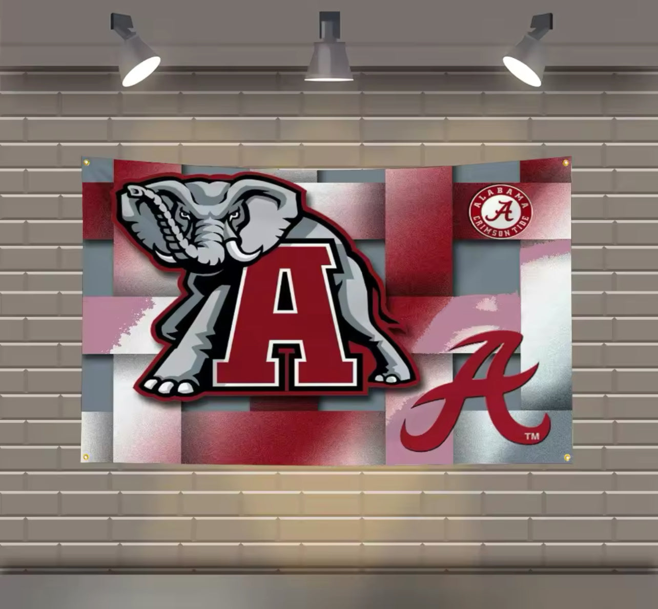 Bandera deportiva Crimson Tide de Alabama, para interior y exterior, con doble costura