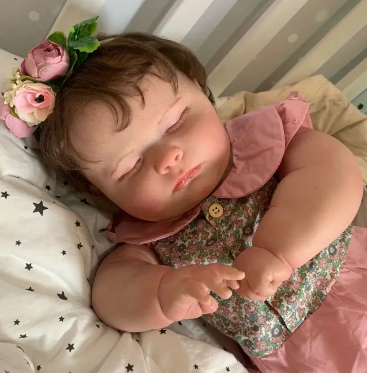 “Rose” 24inch Sleeping Reborn Baby Doll With Soft Silicone Skin, Newborn