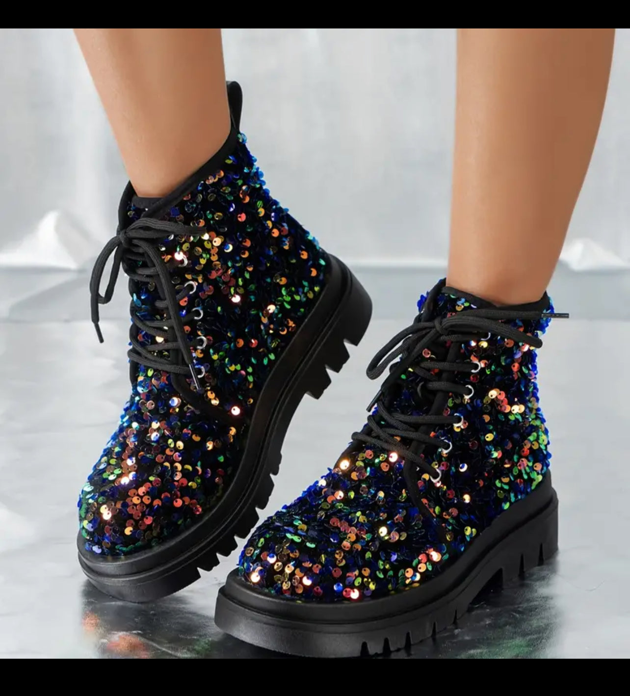 Çizme Glitter, Sequence High Tops, Femra