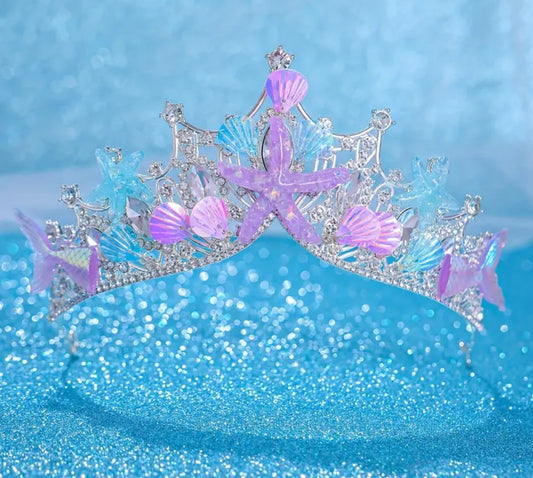 Rhinestone Sea Princess Tiara Crown 👑