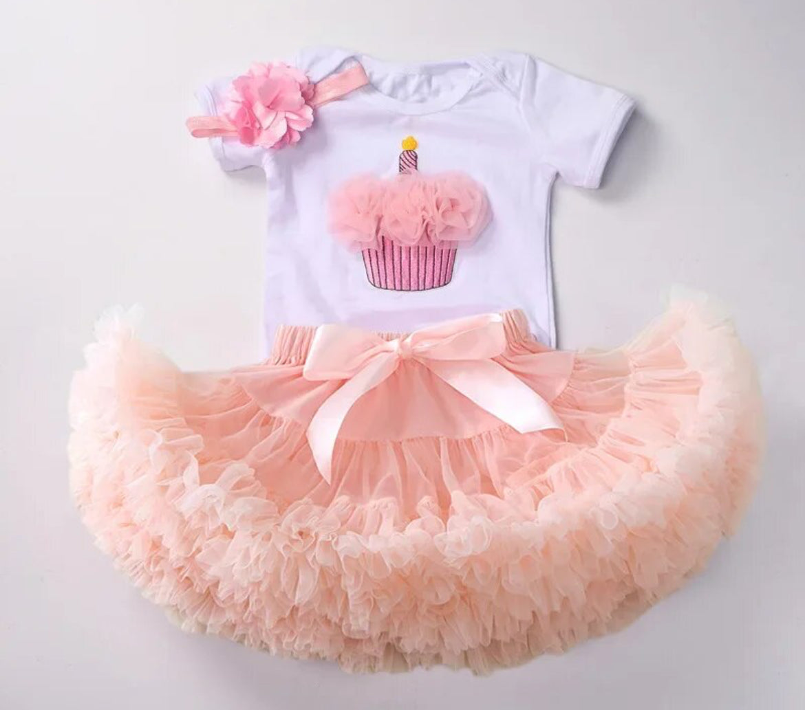 6-24M Baby Girls 1st Birthday Tutu Set 🎀