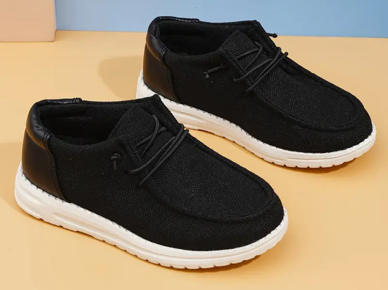 Boy's Trendy Solid Woven Knit Breathable Loafer Shoes