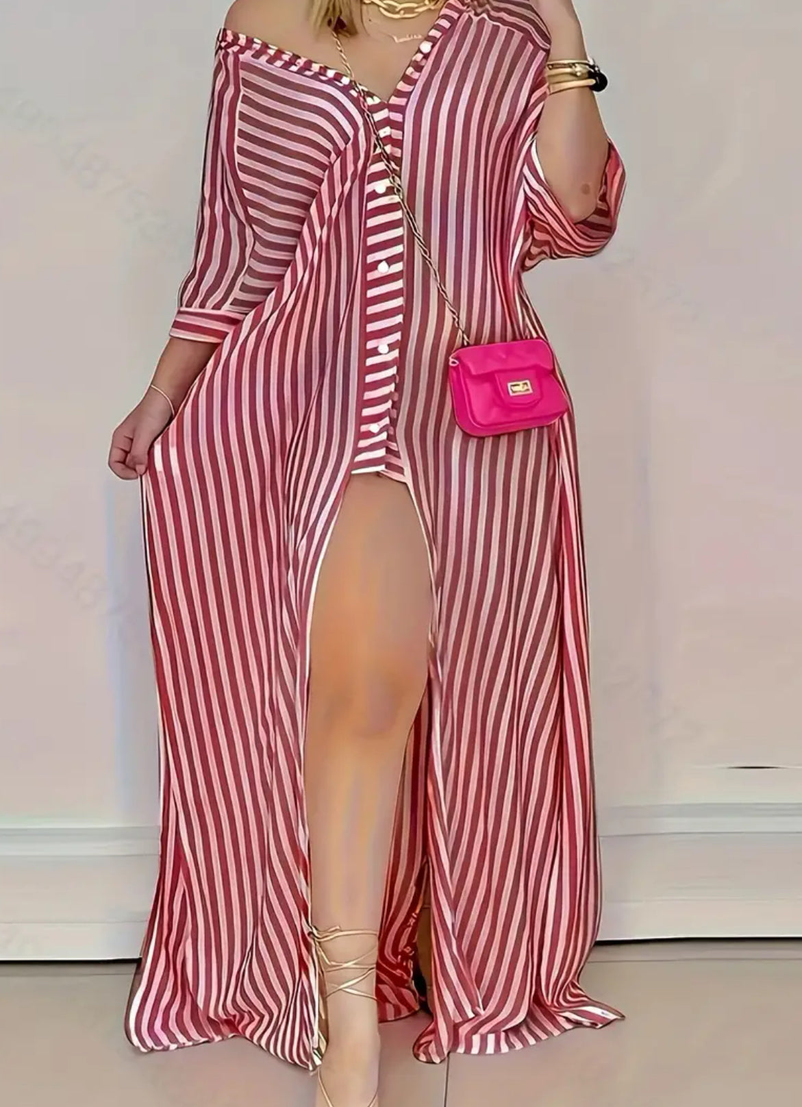 Solid Stripes Dress, More 💋 to Love Collection